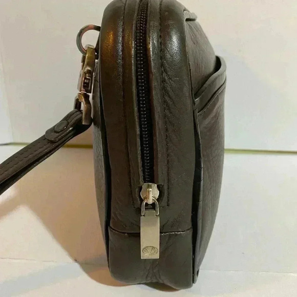 Glovanni Valentino unisex vintage brown leather wristlet clutch bag - Picture 14 of 14